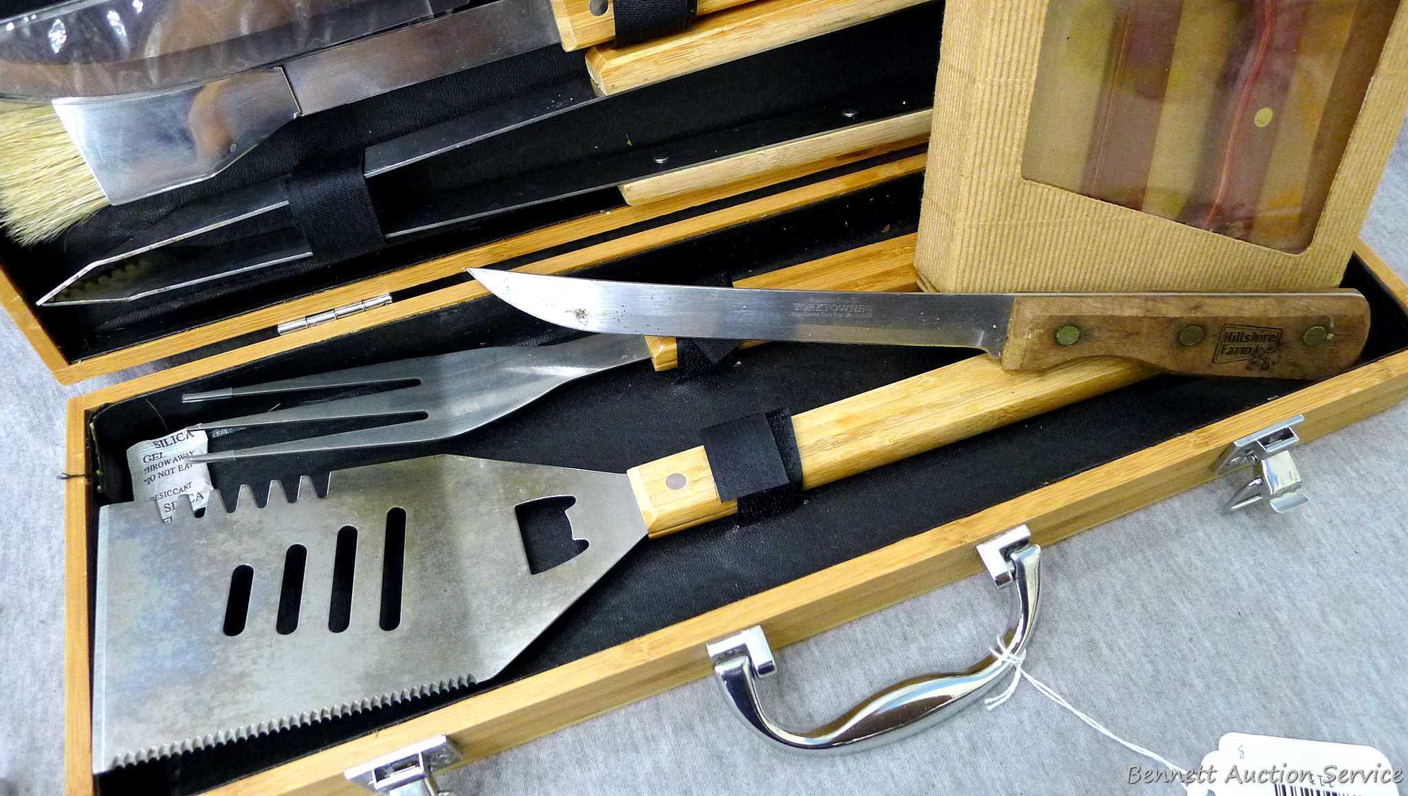 Really nice grilling set with a 13" Hillshire Farms knife with a Yorktowne blade, and a Tramontina