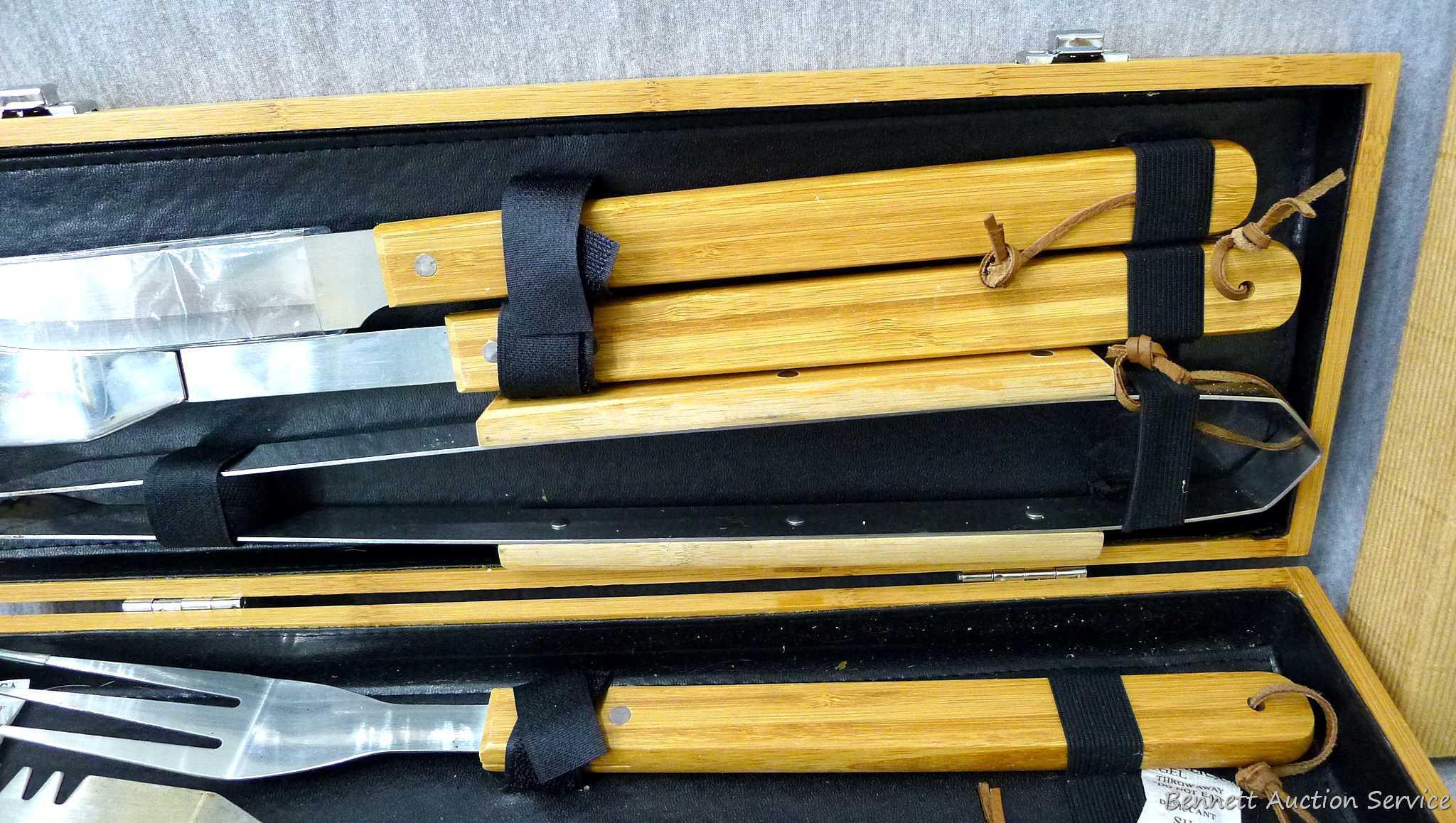 Really nice grilling set with a 13" Hillshire Farms knife with a Yorktowne blade, and a Tramontina