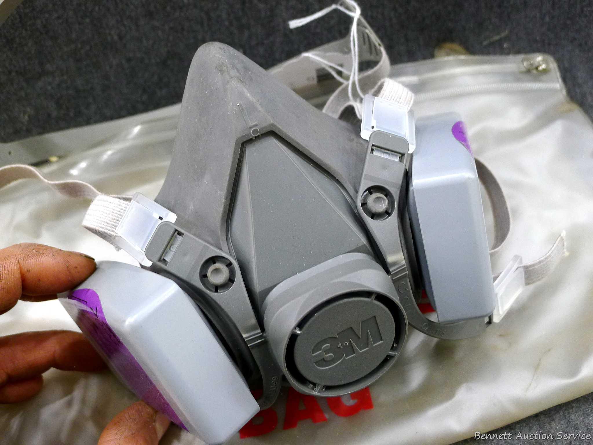 3M 7093 Niosh mask is marked L. In good condition, comes with bag.