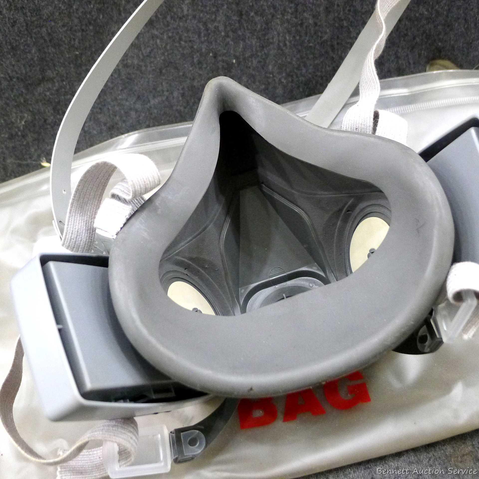 3M 7093 Niosh mask is marked L. In good condition, comes with bag.