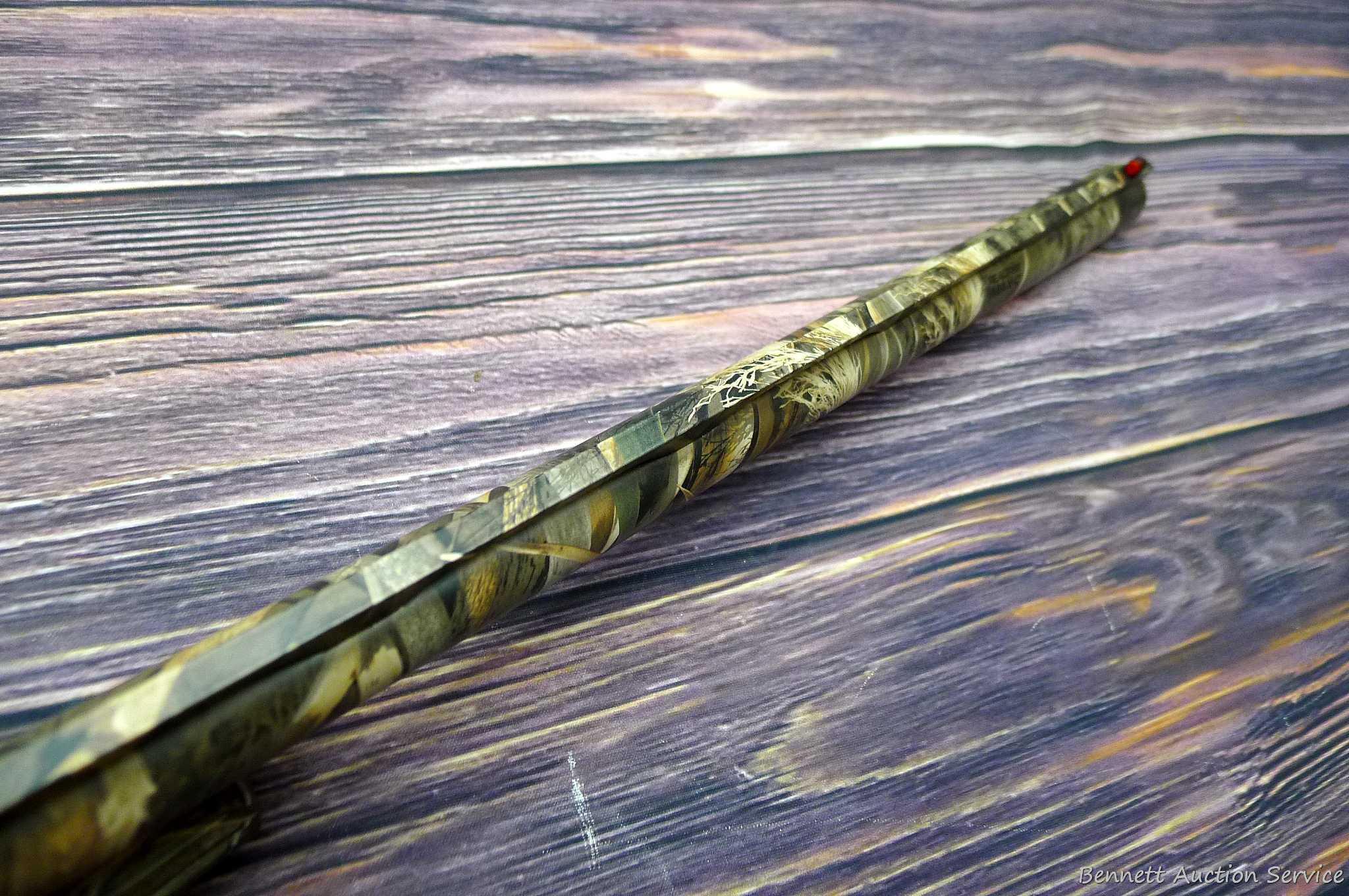 Stoeger M8000 semi automatic 12 gauge shotgun. Barrel is 26" and has a mirror bore, raised rib, high