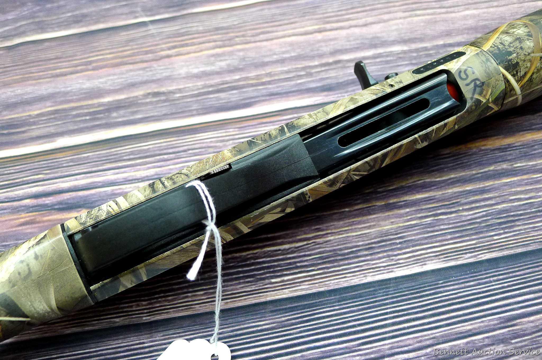 Stoeger M8000 semi automatic 12 gauge shotgun. Barrel is 26" and has a mirror bore, raised rib, high