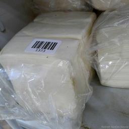 Large collection of disposable paper and cloth shop or cleaning rags.