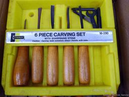 Stanley and other woodworking chisels up to 3/8" wide and down to nearly 1/8". Incl straight,
