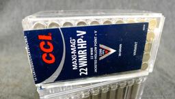 85 rounds of CCI .22 WMR JHP ammunition