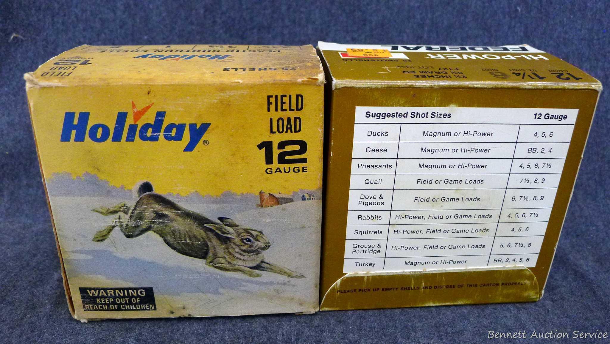 41 rounds of 12 gauge shotshells with no. 6&8 shot made by Federal and Holiday
