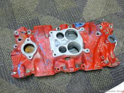 Factory GM aluminum small block Chevy intake manifold No. 14057053.