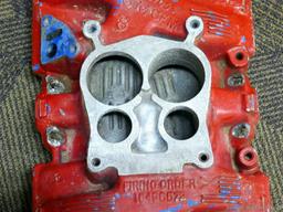 Factory GM aluminum small block Chevy intake manifold No. 14057053.