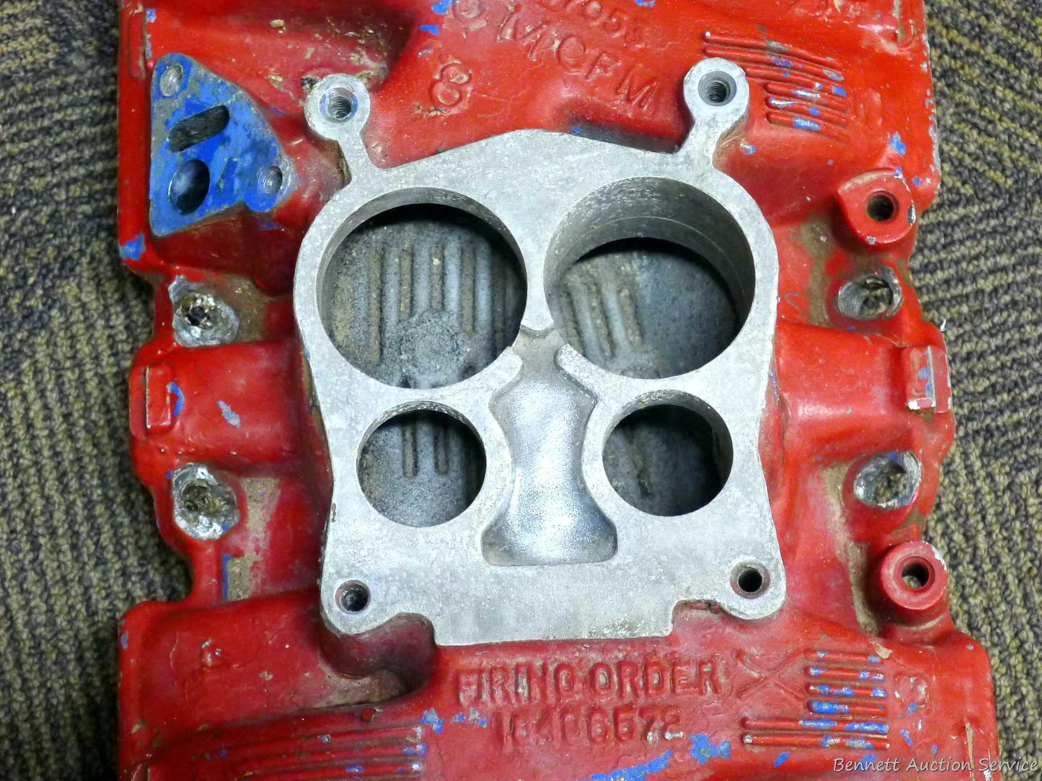 Factory GM aluminum small block Chevy intake manifold No. 14057053.