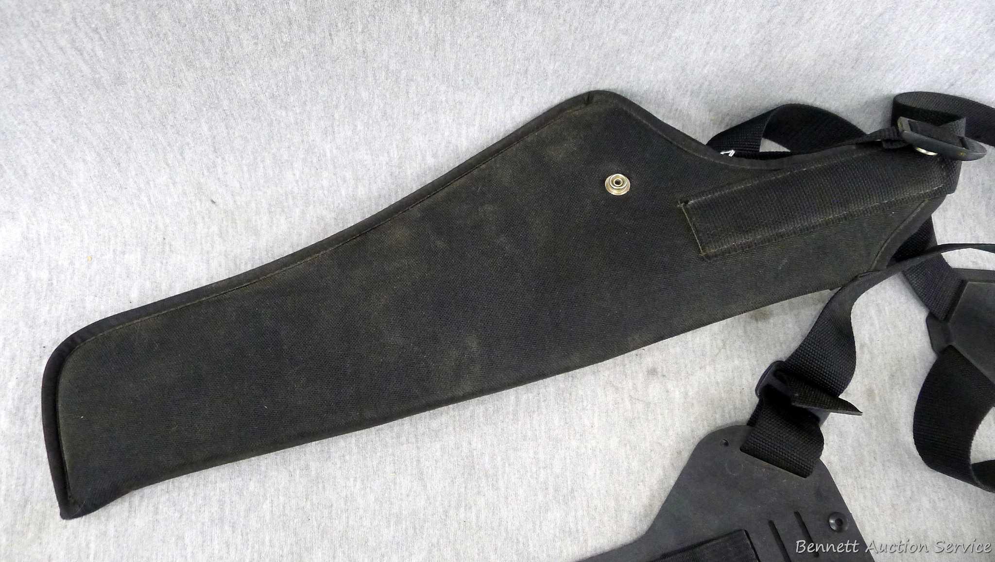 Uncle Mike's Sidekick shoulder holster hunting rig is Model 13 Scoped. Holster about 18" long.