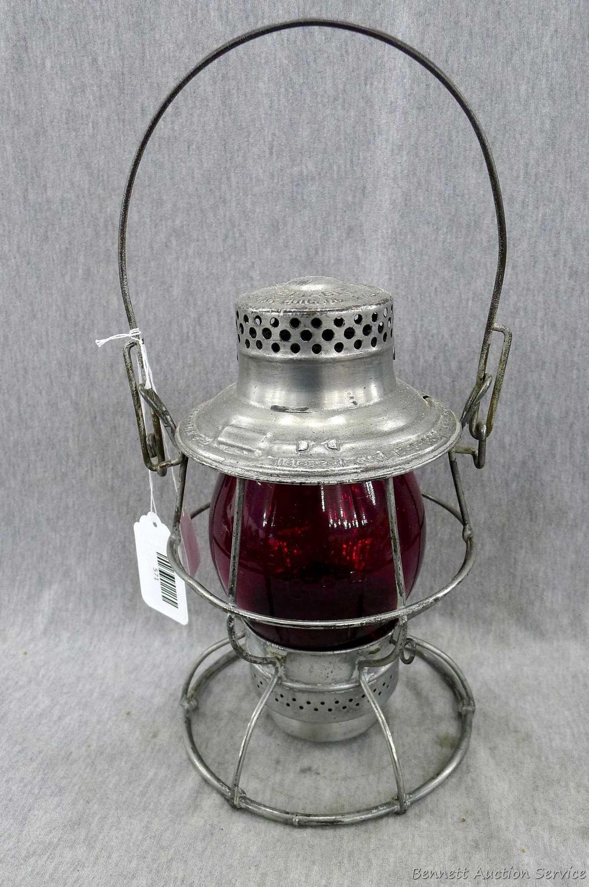 Vintage Illinois Central Railroad Adlake Reliable lantern is in great condition and about 15" tall