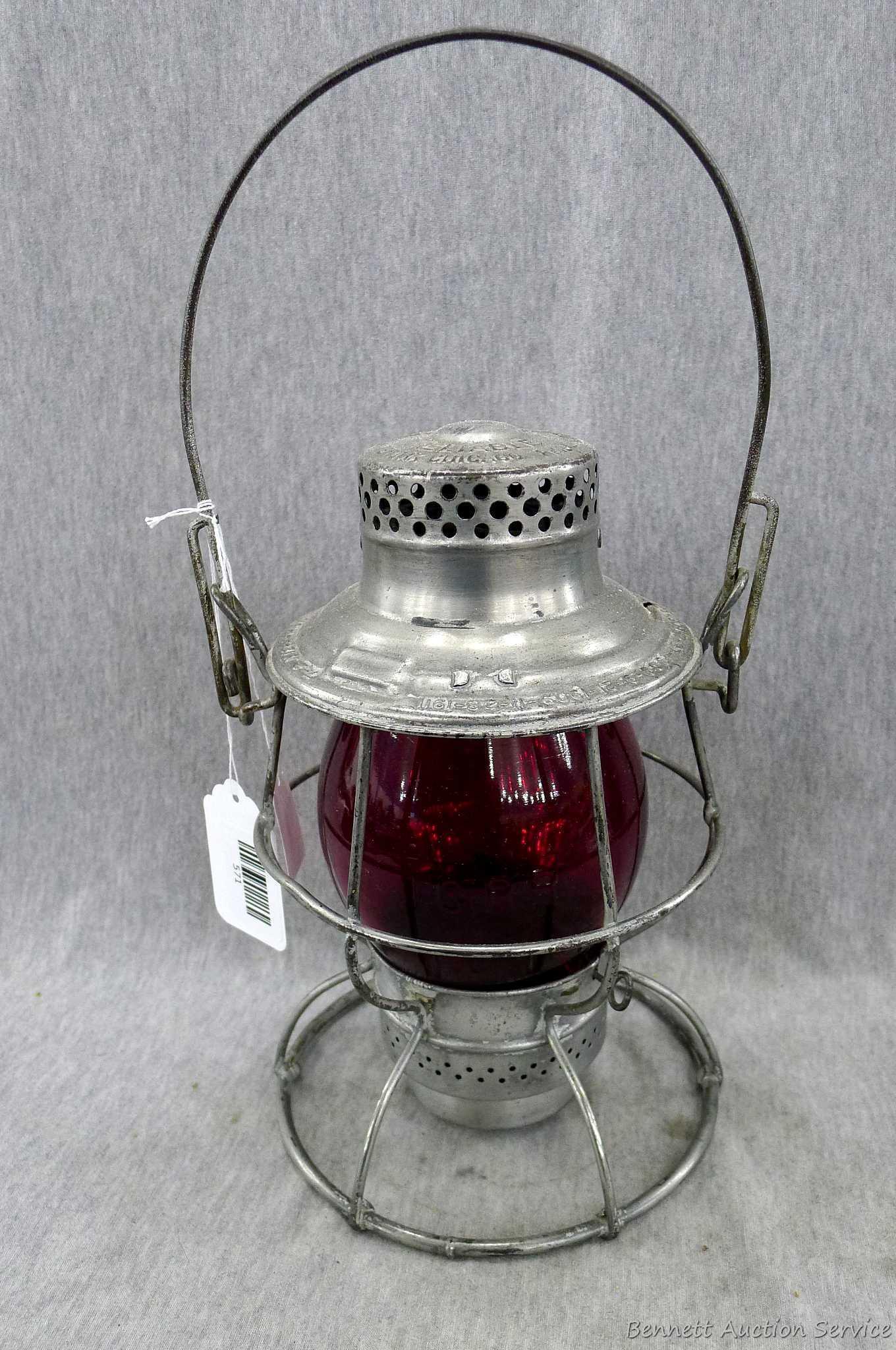 Vintage Illinois Central Railroad Adlake Reliable lantern is in great condition and about 15" tall