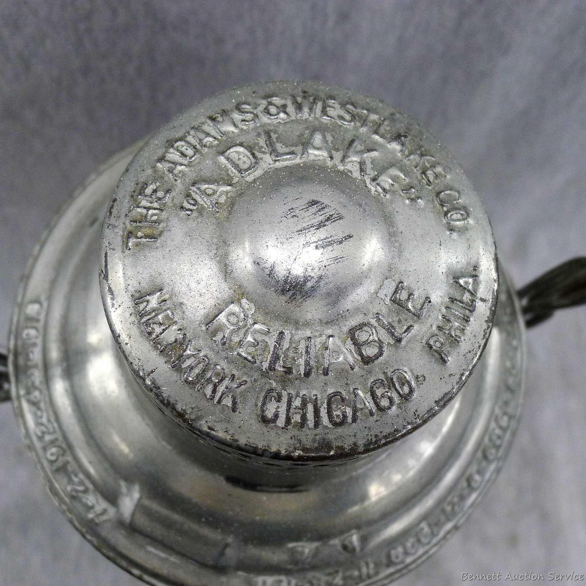 Vintage Illinois Central Railroad Adlake Reliable lantern is in great condition and about 15" tall