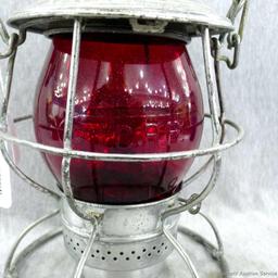 Vintage Illinois Central Railroad Adlake Reliable lantern is in great condition and about 15" tall