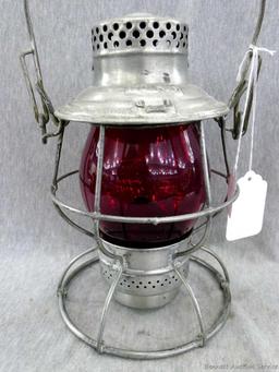 Vintage Illinois Central Railroad Adlake Reliable lantern is in great condition and about 15" tall