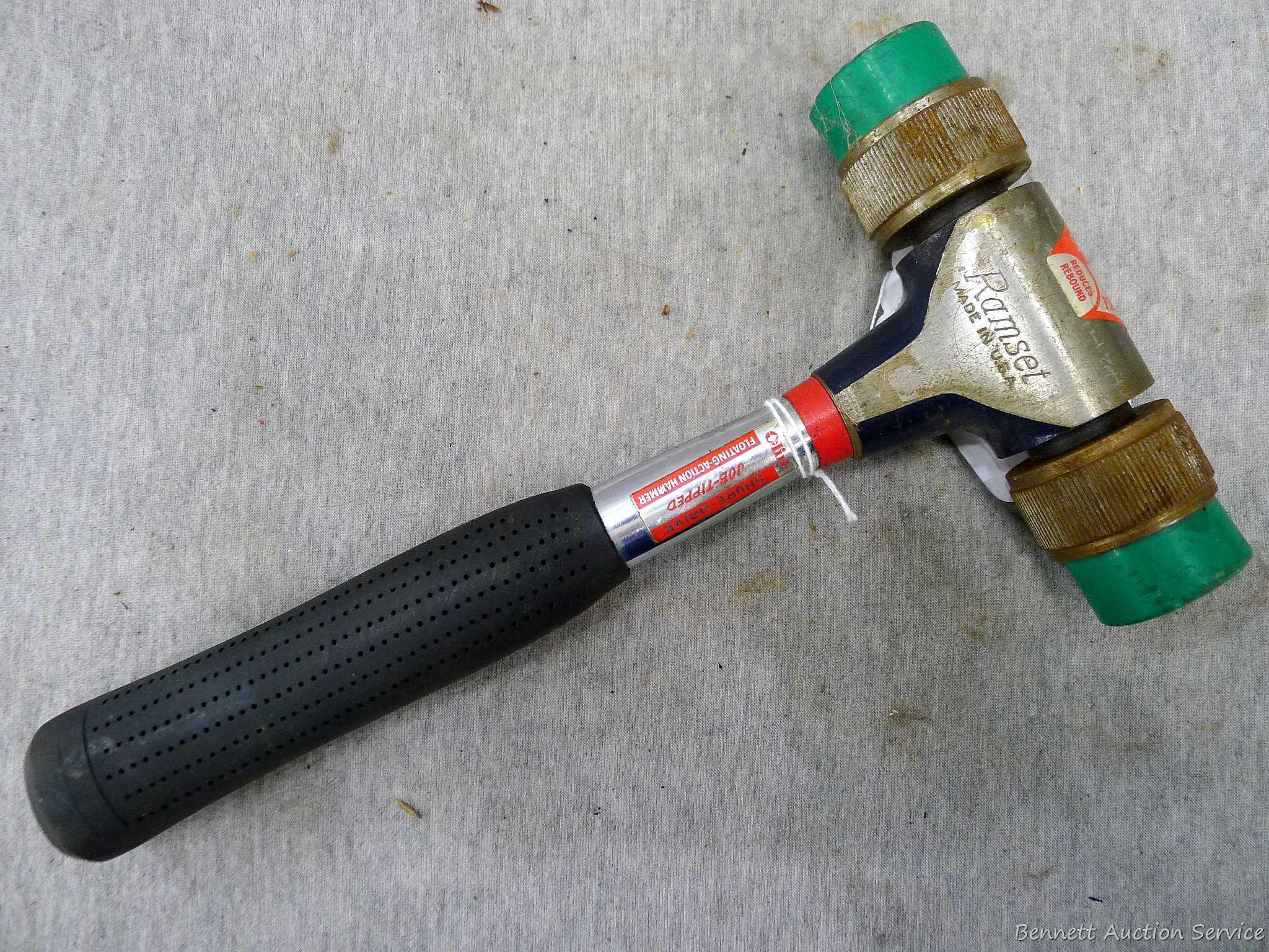 Ramset Shure-Dive floating action soft blow hammer with removeable hammer faces. Reduced rebound and
