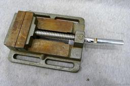 4'' drill vise with good jaws and two holes in base.