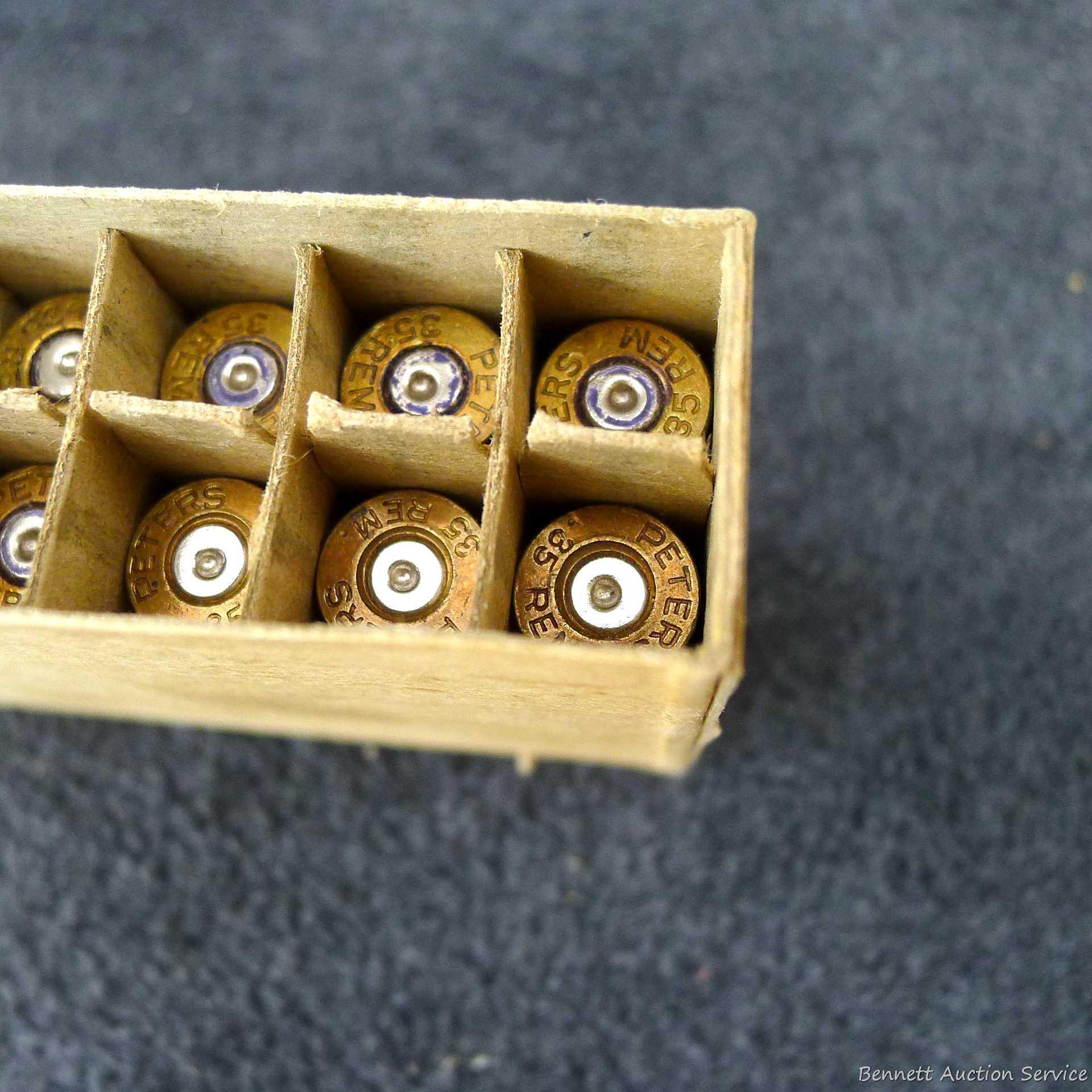 20 pieces of Peters brass in a classic Peters box, box has good colors and is in surprisingly good