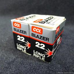 Over 50 rounds of CCI Blazer .22 long rifle ammunition