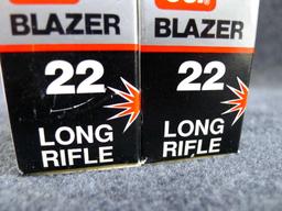 Over 50 rounds of CCI Blazer .22 long rifle ammunition