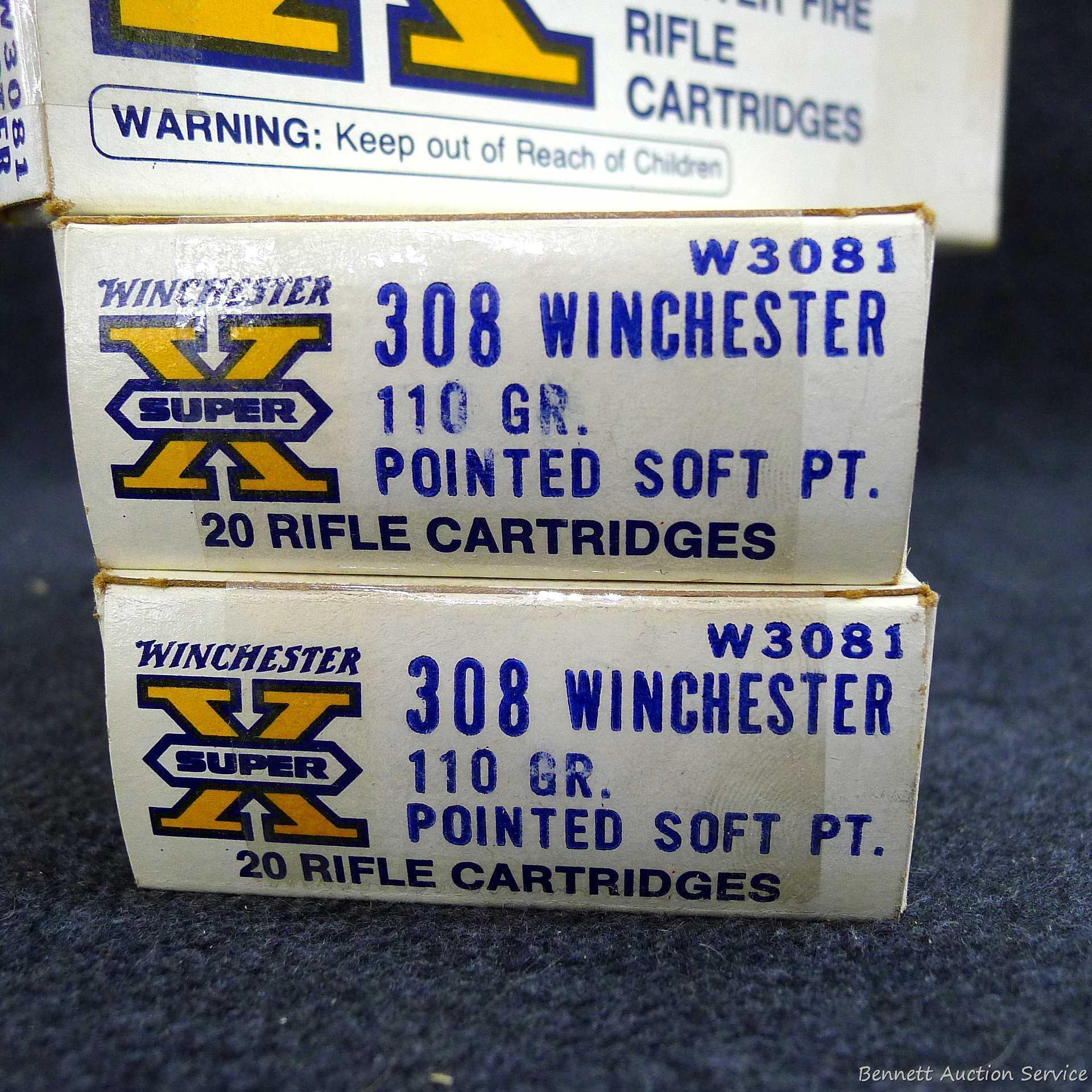 60 rounds of Winchester .308 Win 110 grain SP ammunition