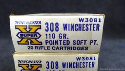 60 rounds of Winchester .308 Win 110 grain SP ammunition