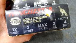 20 rounds of Winchester 12 gauge Supreme 3 inch no 4 shot turkey load shotshells ammunition