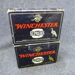 20 rounds of Winchester 12 gauge Supreme 3 inch no 4 shot turkey load shotshells ammunition