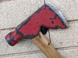 Hatchet has a tight head and 18" hand hewn handle.