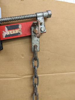 Engine puller / cherry picker tilt mechanism is about 17" wide. Once you use one of these, you'll