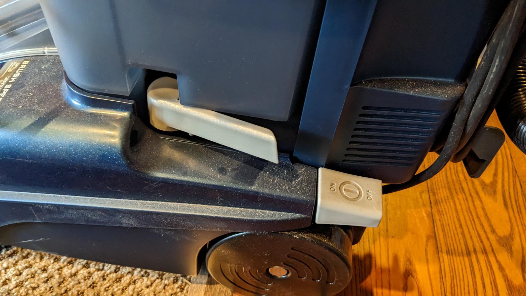 Hoover floor finishing machine features heated cleaning, Spin Scrub 50, upholstery and stain