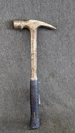 Estwing 16" long framing hammer, handle is in very good condition, shaft and head have some use