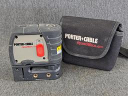 Porter Cable RoboToolz 3 beam self leveling laser level. Appears in good condition, comes with a