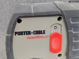 Porter Cable RoboToolz 3 beam self leveling laser level. Appears in good condition, comes with a