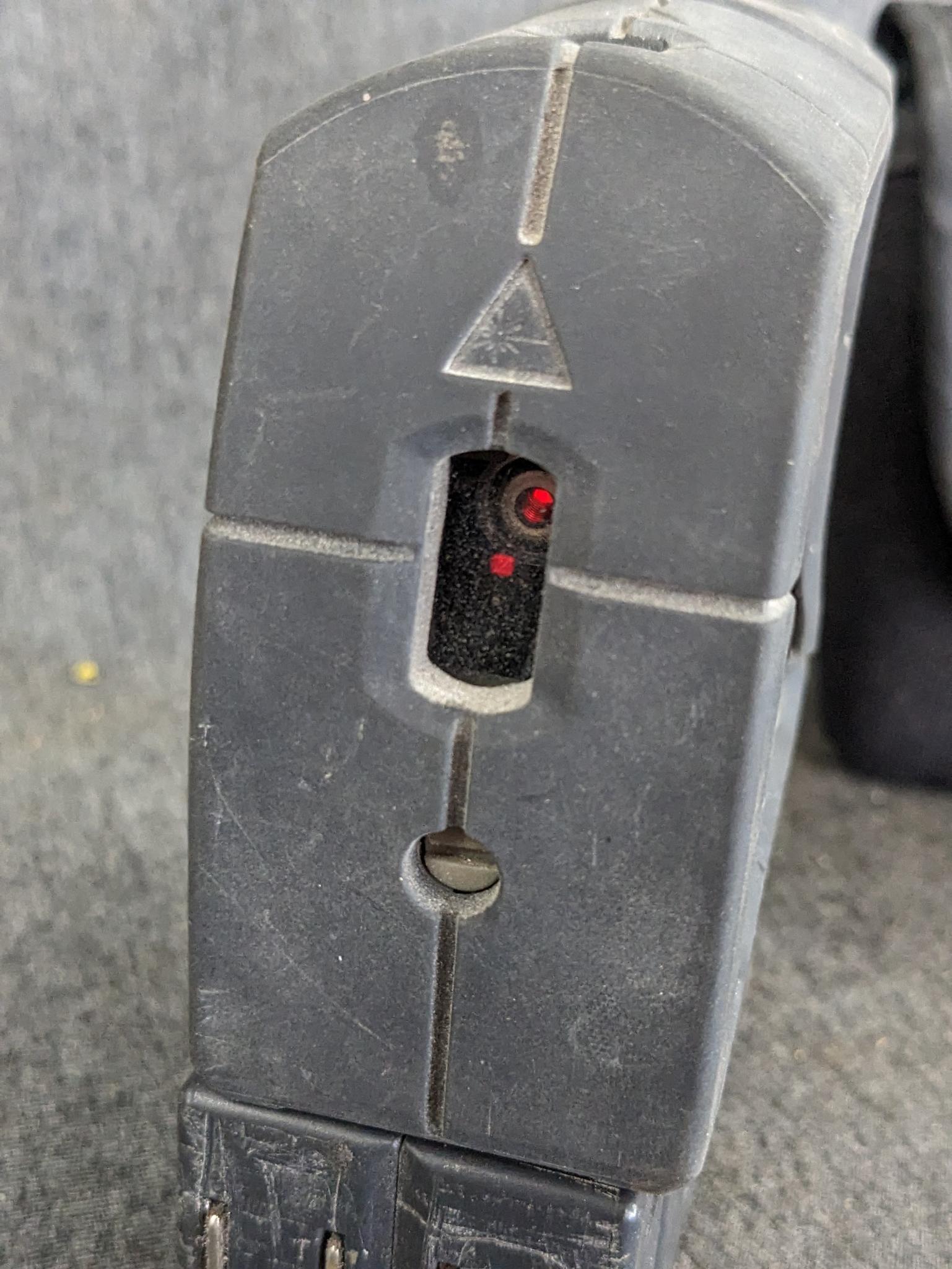 Porter Cable RoboToolz 3 beam self leveling laser level. Appears in good condition, comes with a