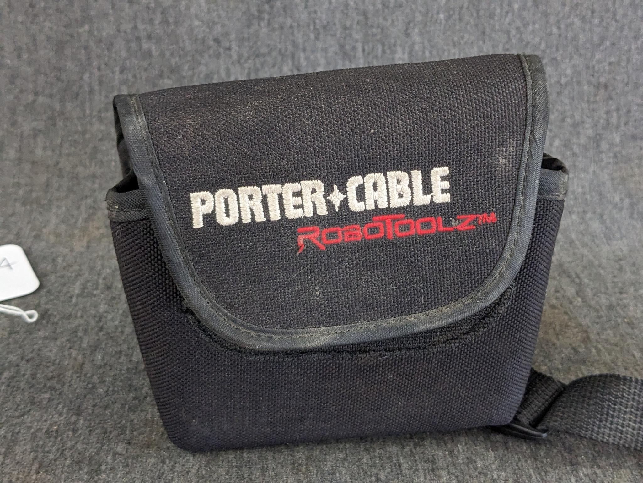 Porter Cable RoboToolz 3 beam self leveling laser level. Appears in good condition, comes with a