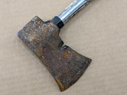 Hatchet w/ a 13" steel handle, and a 4-1/2" head.