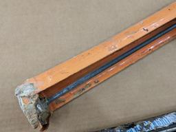 Two swiveling case caulk guns, one takes regular size tubes, other takes large. Both appear in good