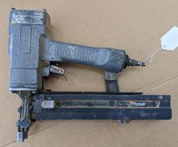Paslode pneumatic crown stapler, tags are missing but it looks to take staples up to 2" tall.