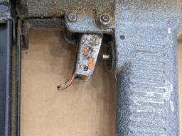Paslode pneumatic crown stapler, tags are missing but it looks to take staples up to 2" tall.