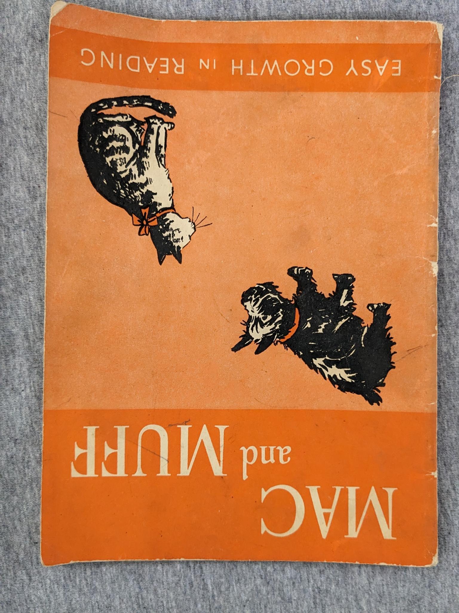 Vintage beginners reading and Row-Peterson Arithmetic primers, including "Mac and Muff", "See Us