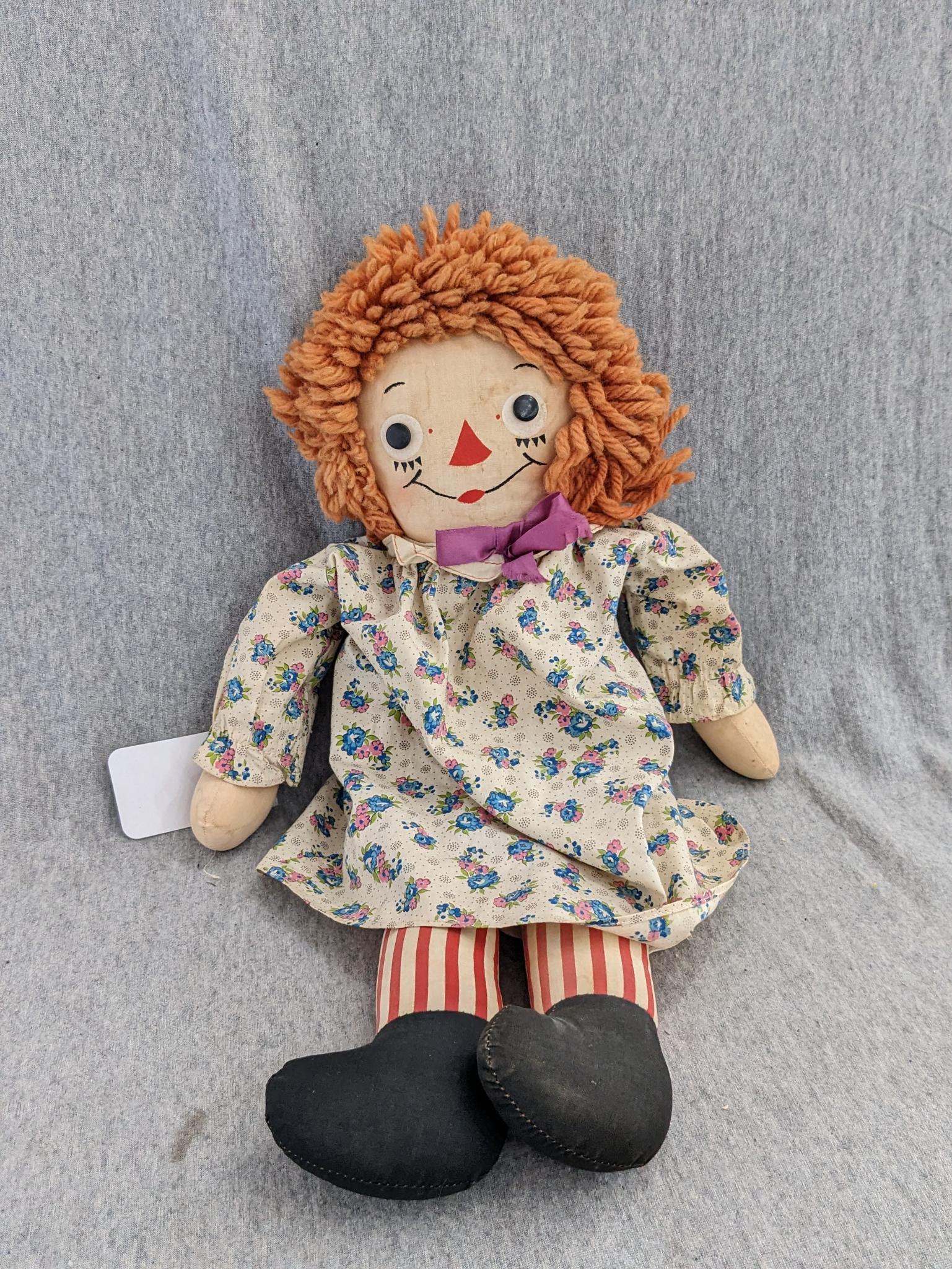 Ragged Ann and Andy dolls are approx 20" tall and in overall good condition.