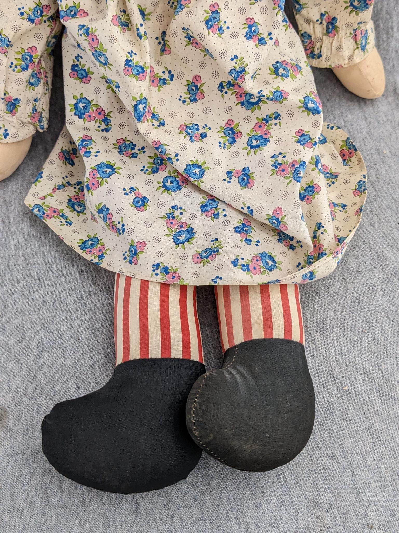 Ragged Ann and Andy dolls are approx 20" tall and in overall good condition.