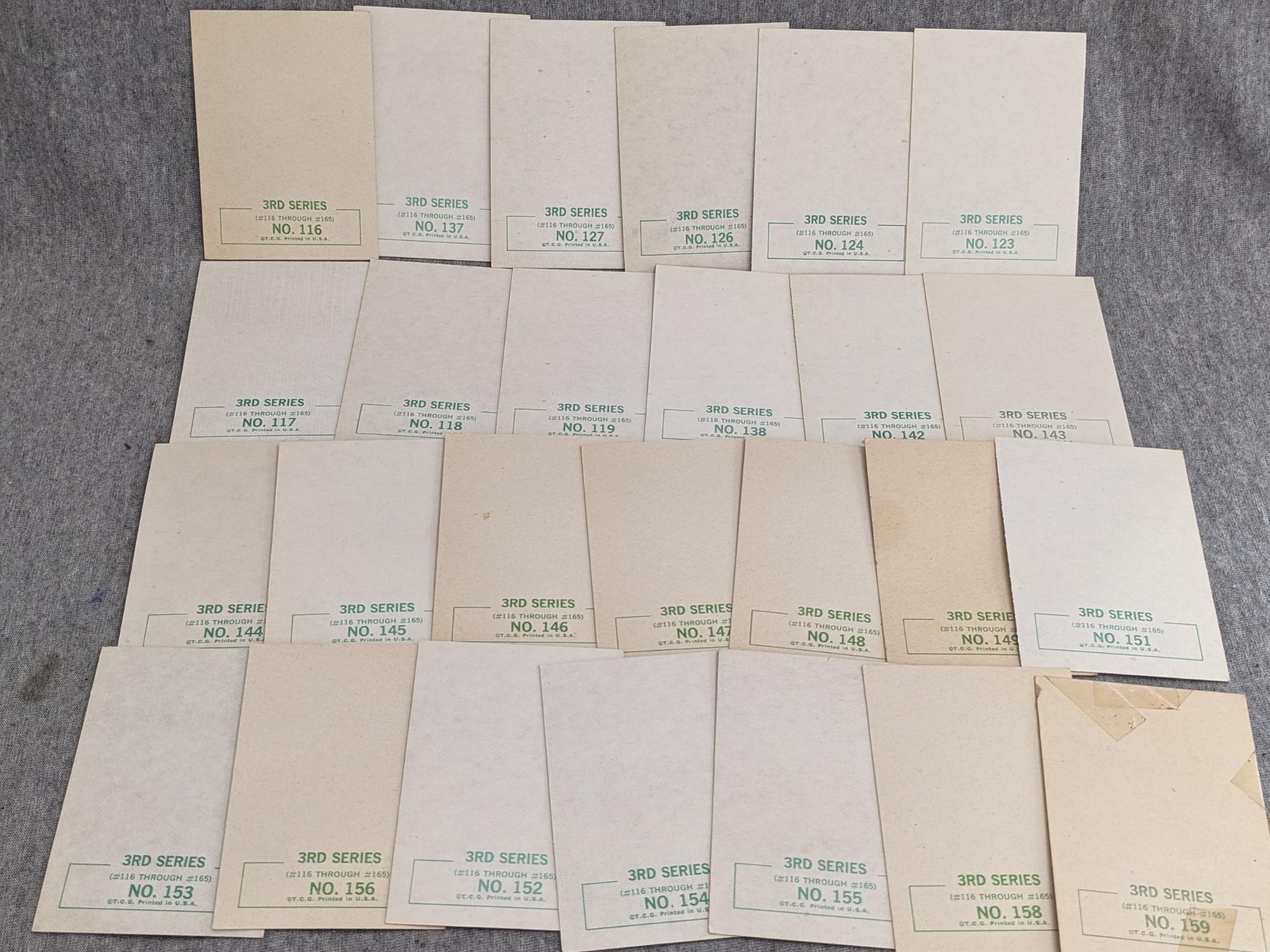 Topps Beatles Trading Card 3rd Series set only missing cards 121, 125, 131, 134, 139-141 and 157.