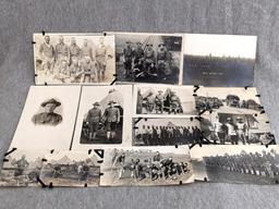13 Vintage Military pictures and post cards in varying conditions. Largest is 3-1/2" x 5-1/2".