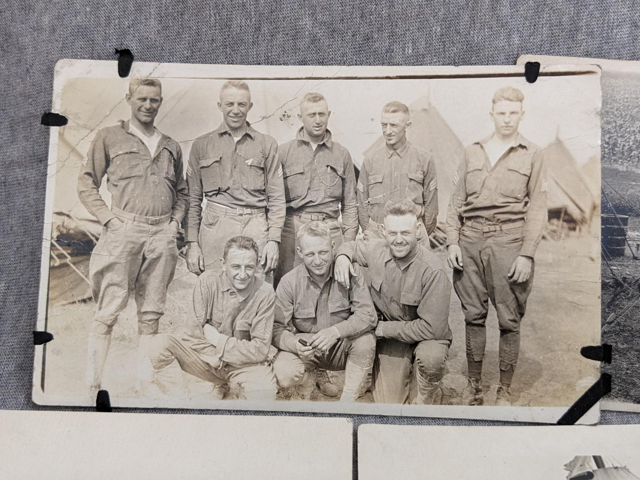 13 Vintage Military pictures and post cards in varying conditions. Largest is 3-1/2" x 5-1/2".