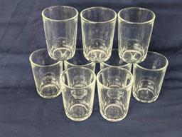 Great vintage bar set with drink mixing glasses and the perfect size glasses for beer tasting...make
