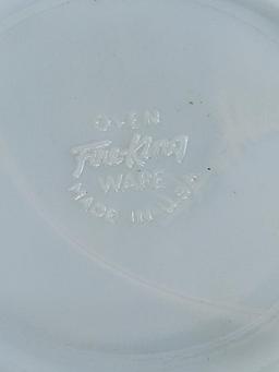 Fire King delphite blue mixing bowl is in good condition and measures about 8-1/2" x 5-1/2".