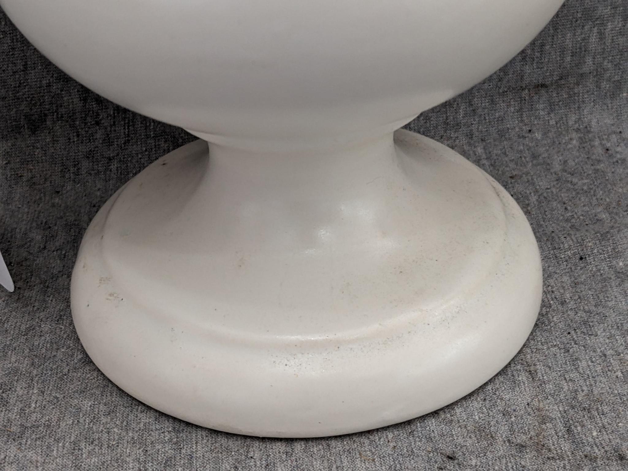 Haeger and other vase are both about 9-1/2" tall. Hairline crack noted on each rim, but otherwise