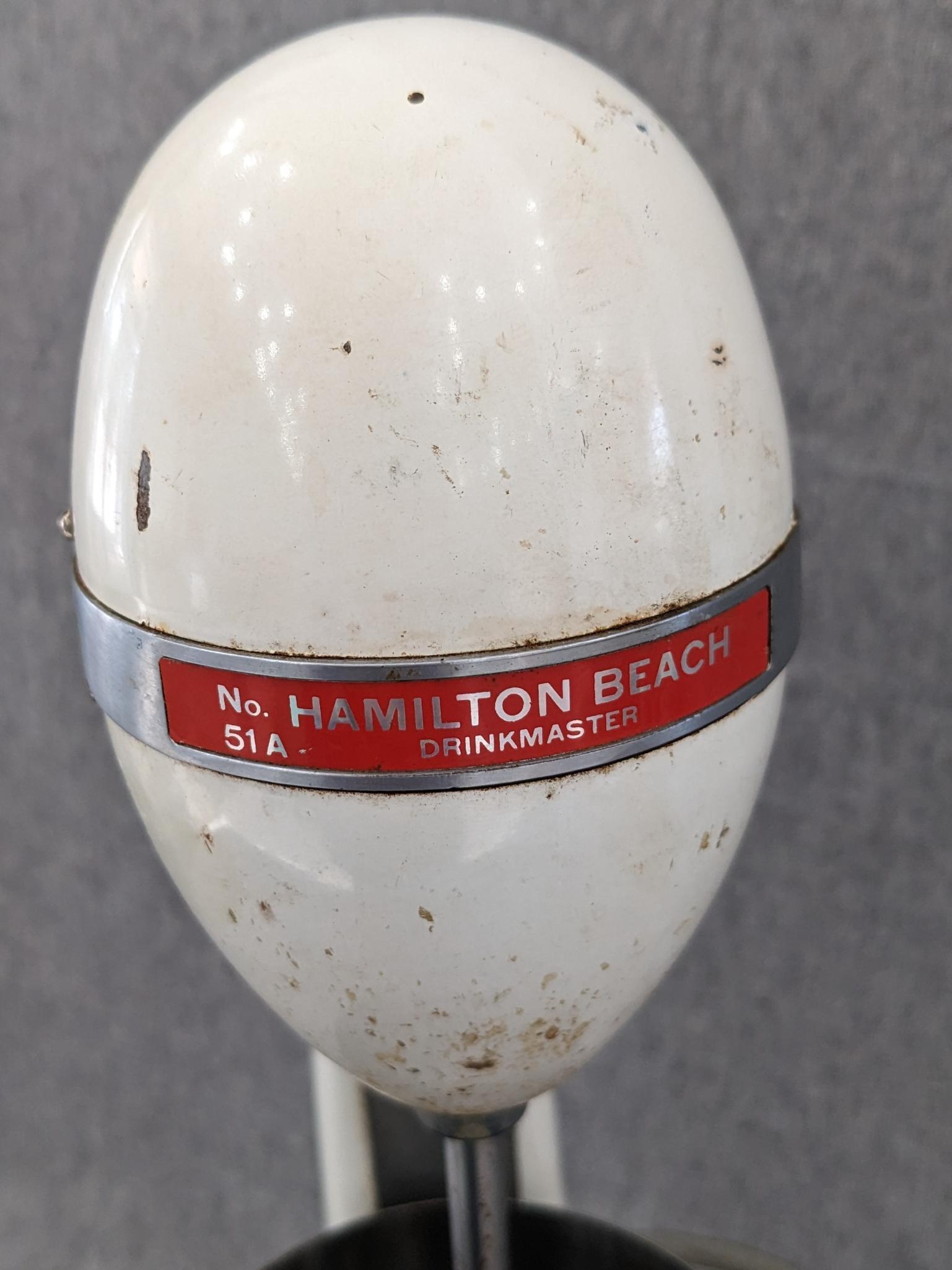 Vintage Hamilton Beach No.51A Drinkmaster Malt Maker. Works wonderfully. Machine stands 14' tall and